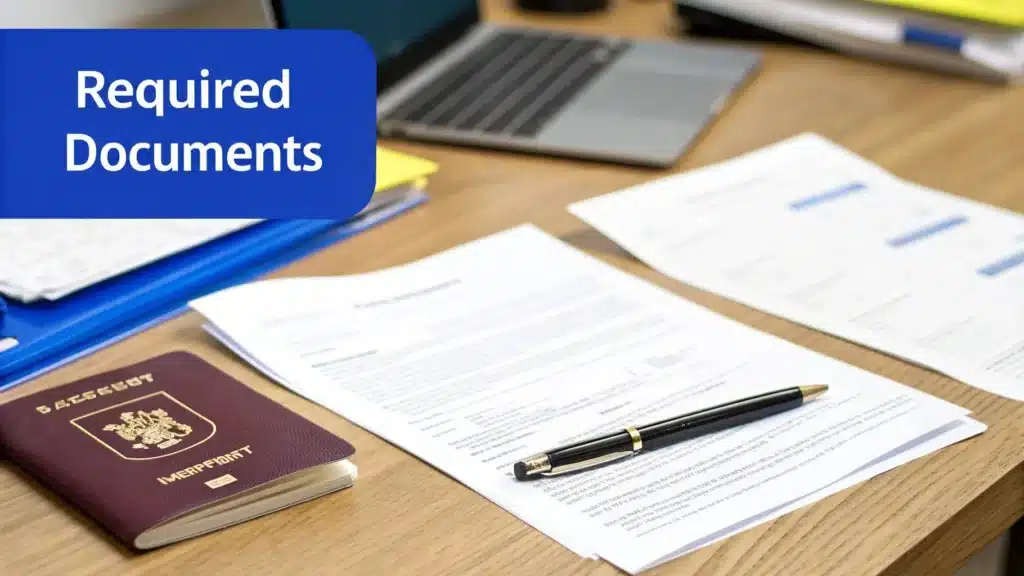 Required Documents with Pen